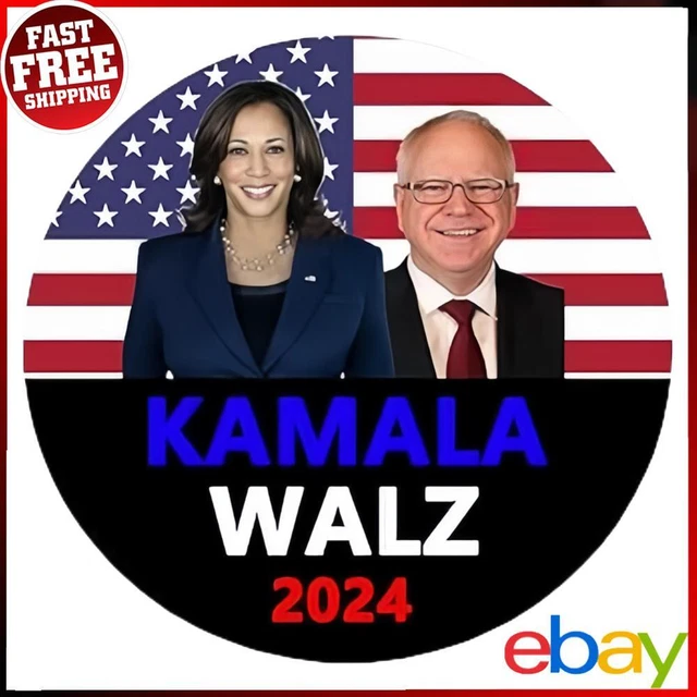 Kamala Harris USA Flag Lapel Pin Brooch - Crystal Political Memorabilia For 2024 Election Support - View #10