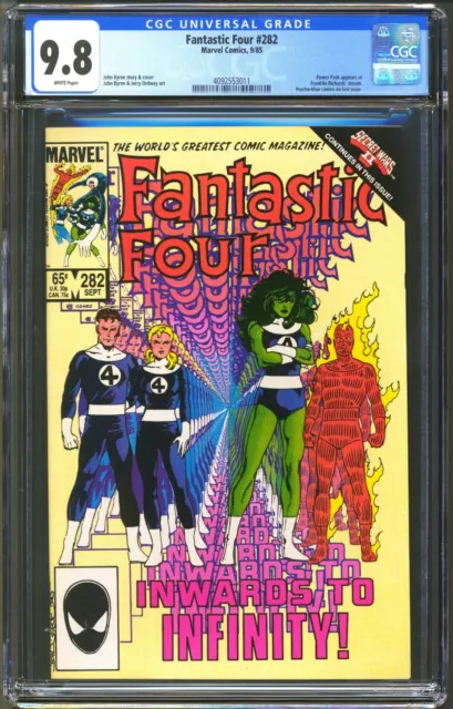 Fantastic Four #282 - Cgc 9.8 - Wp - Nm/Mt - John Byrne
