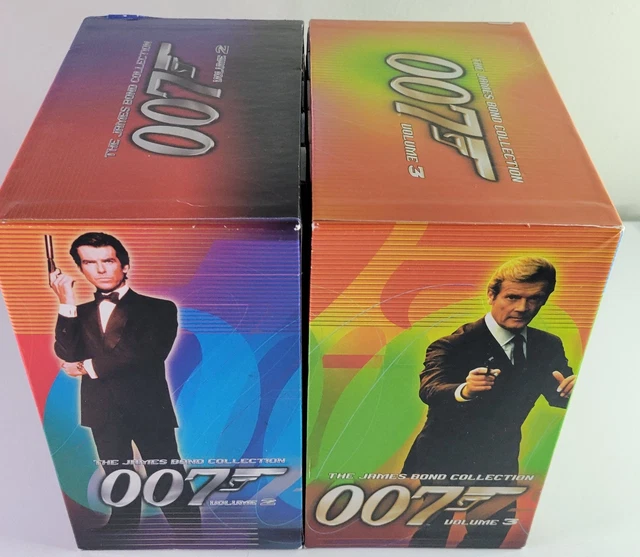 JAMES BOND 007 Collection VHS Vol 2 & 3 Box Sets 12 Movies MGM Vintage ...