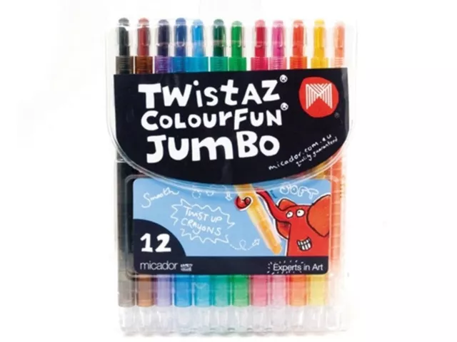 Micador Twistaz Colourfun jumbo Crayons 12 Pack  CRM700 3