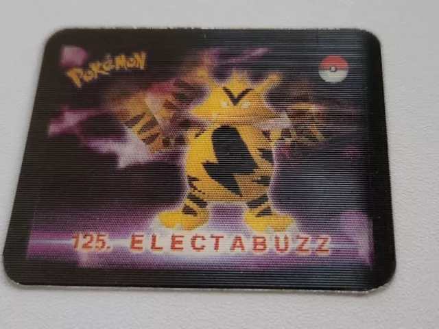 Pokemon Stadium Action 3DS 2000 Card Tazo Pogs #34 Electabuzz