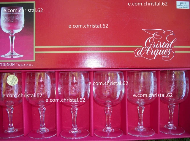 Cristal d'Arques coffret de 6 verres a vin blanc ou porto modèle Matignon