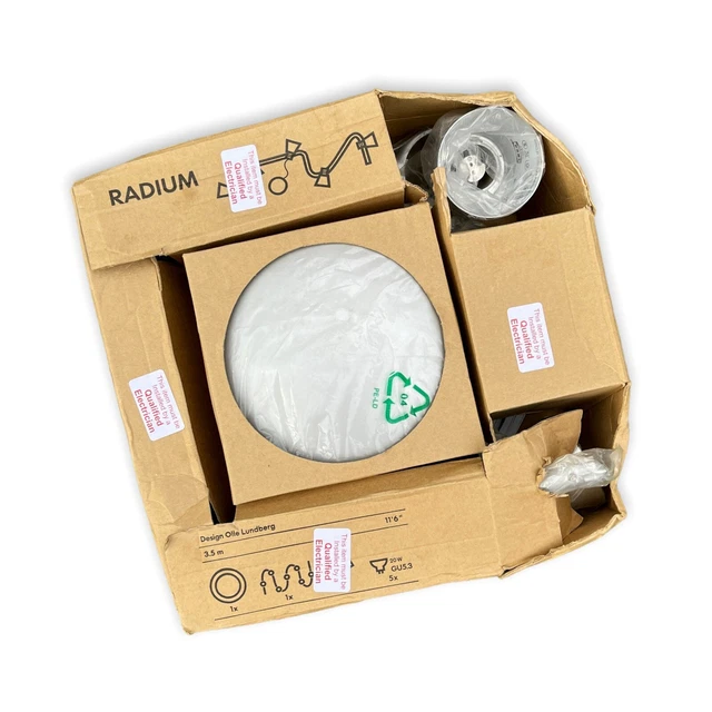 IKEA RADIUM TRACK Tracking Lighting 3.5M 5 Five Adjustable Spotlights