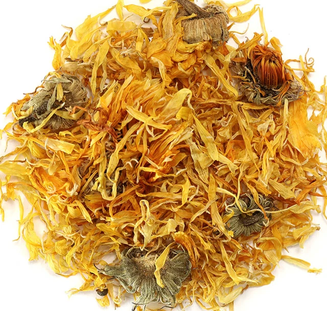 Calendula Flowers Cut 1/2 OZ Sifted Herb Organic Whole Dried