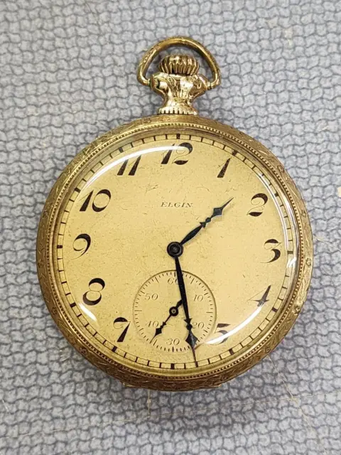 Working 1923 Elgin 315 12s 15j 25 Year 14kt Gold Filled Pocket Watch