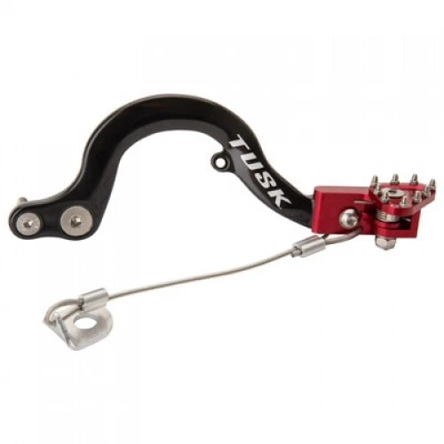 Tusk Aluminum Brake Pedal Red Tip L33-6005-RED