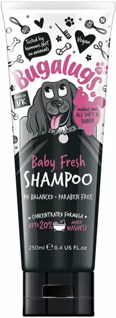 BUGALUGS Baby Fresh Dog Shampoo with Baby Powder Scent