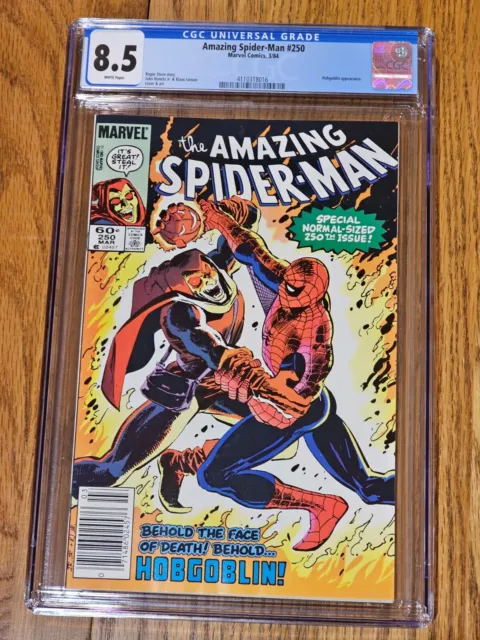 Amazing Spider-Man #250 Newsstand Edition CGC 8.5 Hobgoblin Marvel 1984