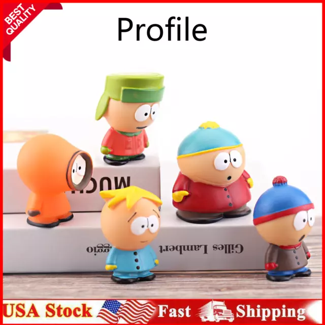 5pcs South Park Characters Kenny Stan Eric Action Figure Doll Set Gift Toys USA