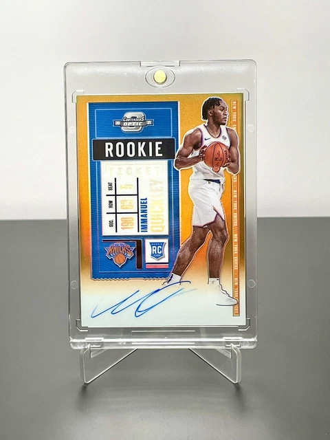 2020 Contenders Optic Ticket Orange Prizm 5/25 Immanuel Quickley Rookie Auto RC