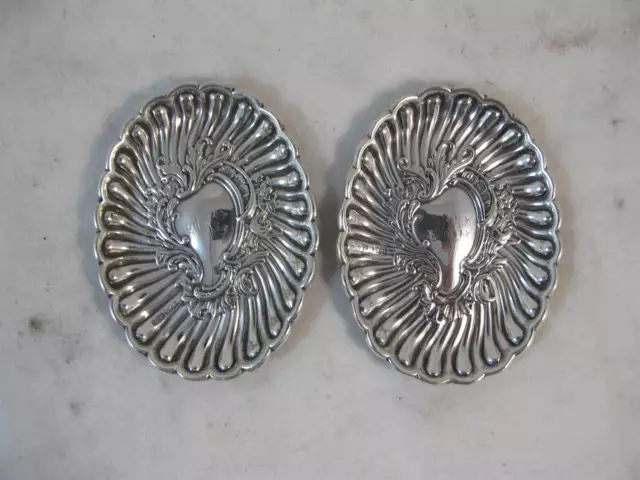 Pair Of Sterling Silver Dishes, Sheffield 1896, Hmss