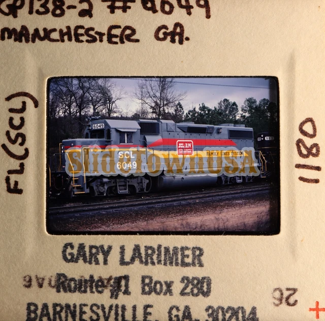 Vtg 1980 Train Slide 6049 SCL Seaboard Coast Line Railroad X3M134 2