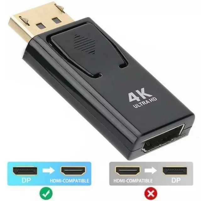 Portable 4K Ultra HD DP Male to Female HDMI compatible Video Audio Adapter 2