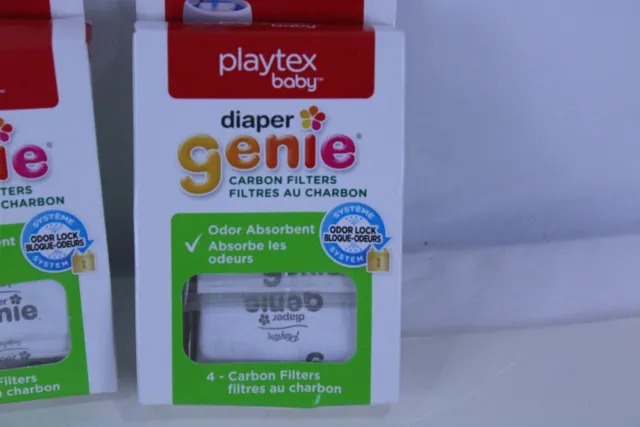Diaper Genie Playtex Carbon Filter Refill for Diaper Pails 7 Boxes 4 Count Each