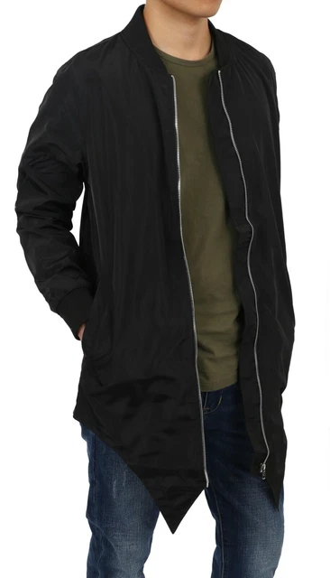 Mens Gentlemen Long Overcoat Trench Coat Jacket Outwear Windbreaker Bomber