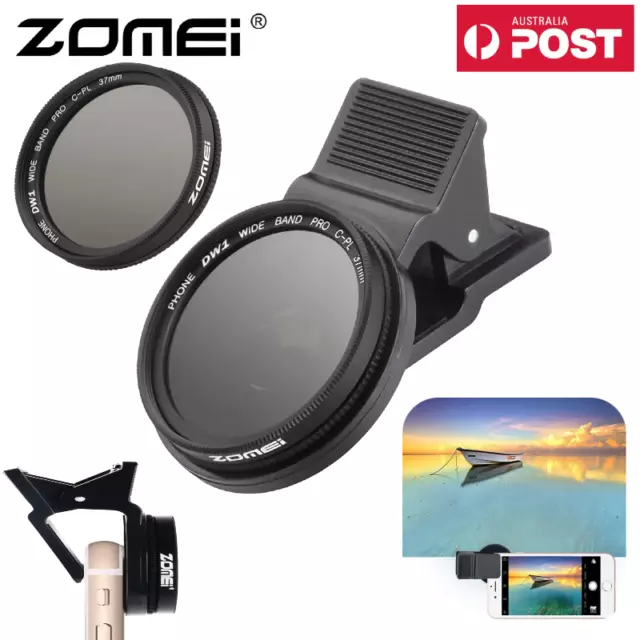 ZOMEI Camera CPL Filter Circular Polarizer Lens Part With Clip iPhone Android AU