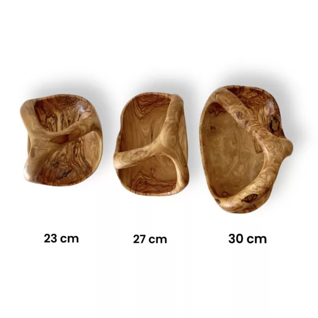 F01 Fruttiera Con Manico Portafrutta Legno Di Ulivo Fatto A Mano 2