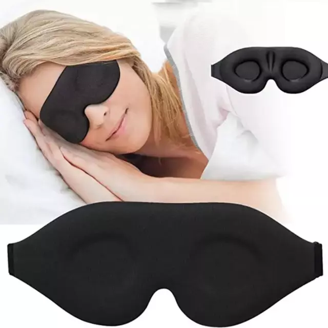 Sleep Eye Mask Shade Cover Blindfold Night Sleeping Travel Aid Sleeping Mas W9K6