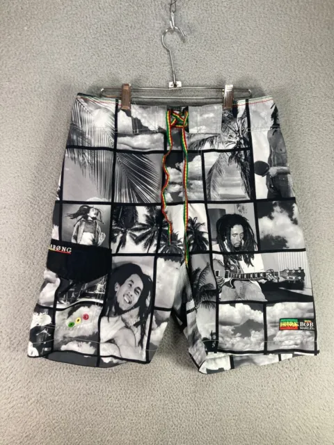 Billabong Bob Marley Shorts Mens 32 Board Swim Trunks All Over Print Recycled