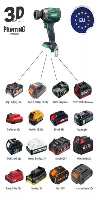 BATTERY ADAPTER FOR Hitachi Hikoki Metabo HPT 18V Tools
