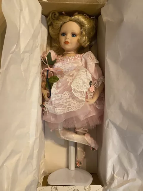 Denise Ballerina Porcelain Doll ~ Heritage Signature Collection 12257 W/ Stand