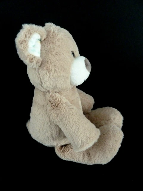 R7- DOUDOU PELUCHE CARREBLANC OURS BEIGE BLANC VERT JAUNE MARRON 31cm - TTBE 2