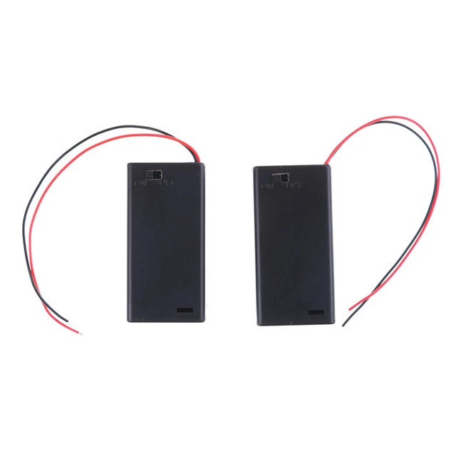 2PCS 3V 2AA Battery Holder Case with ON/OFF Toggle Switch Box Pack Cover 2018 Hc
