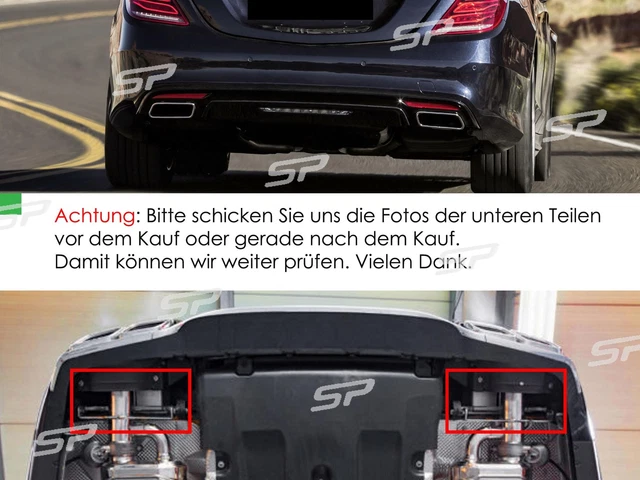 Heckdiffusor Für Mercedes S-Klasse W222 AMG Line - Schwarz