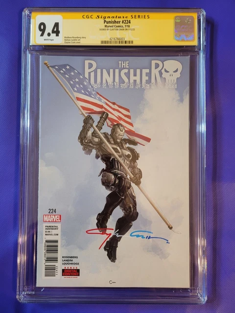 Punisher 224 CGC SS 9.4 Crain 1st Frank Castle War Machine Flag Red, White, Blue