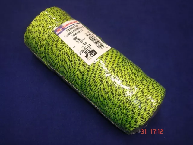 Marshalltown ML613 Braided Nylon Brick Block Line 152m Flecked Yellow 500ft Gree