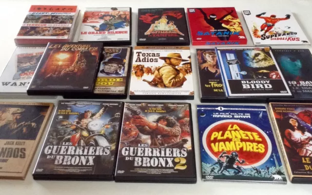 Lot 18 dvd "cinéma bis italien" guerre/western/post-apo/horreur