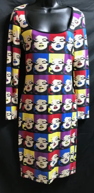 Betsey Johnson Dress Andy Warhol Print Marilyn Monroe Pop Art Faces NEW