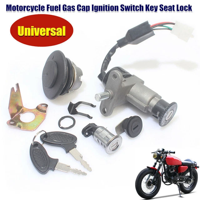 ATV Pit Dirt Bike Modified Motorcycle Fuel Gas Cap Ignition Switch Key Seat Lock