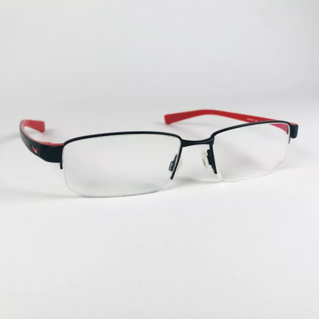 NIKE eyeglasses SATIN BLACK HALF RIM glasses frame MOD: 8160 012