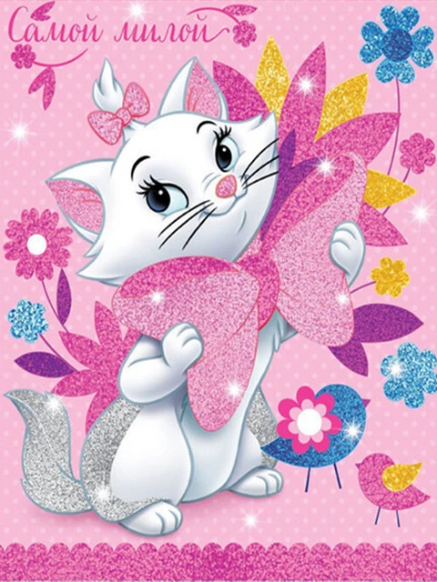 5D Full Diamond Painting Kits Disney Mary Cat DIY Embroidery Decor Gift UK