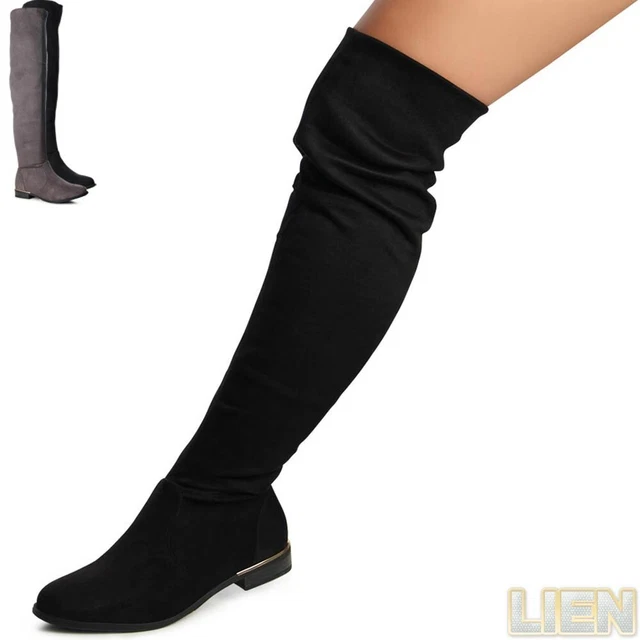 Chaussures Femme Cuissardes Bottes Bottines Talon en Bloc