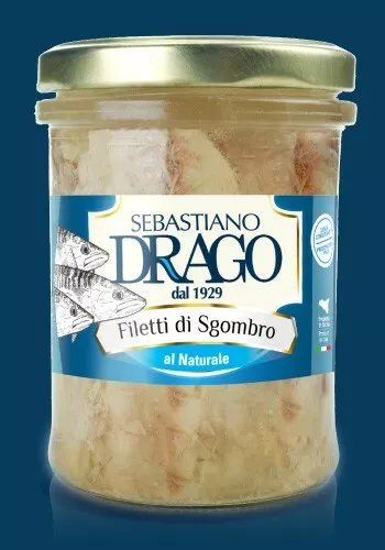 Filetti Di Sgombro Drago Al Naturale 1 Bocce In Vetro Da Gr 300 Conserve