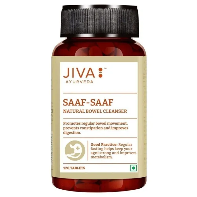 Jiva Ayurveda SAAF (120 Tablets) Natural Bowel Cleanser
