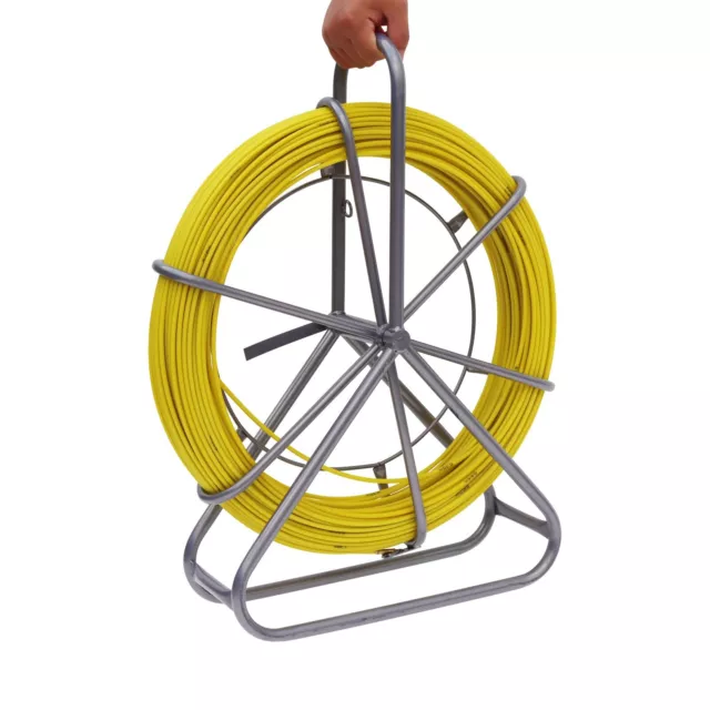 NEW Fish Tape Fiberglass Wire Cable Running Rod Duct Rodder Fishtape Puller 6mm