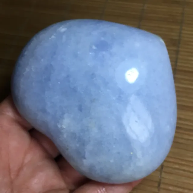 359g Natural Blue Celestite Stone Heart Quartz Crystal Gemstone Healing Chakra