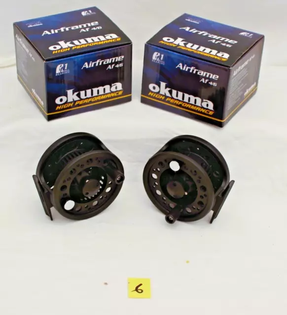 PAIR OLD SHOP Stock Boxed Okuma Airframe A/F 4/6# Trout Fly Reels £69.99 -  PicClick UK