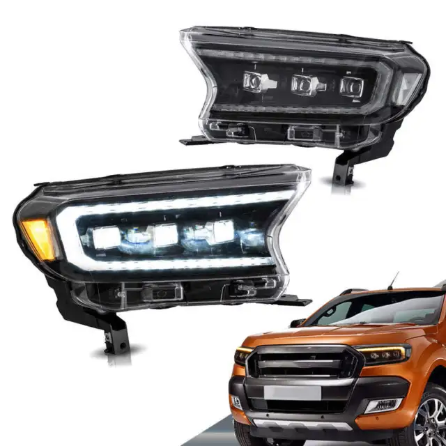 2x Voll-LED-Scheinwerfer für Ford Ranger (T6) Raptor & Wildtrak 2015-2021 1paar