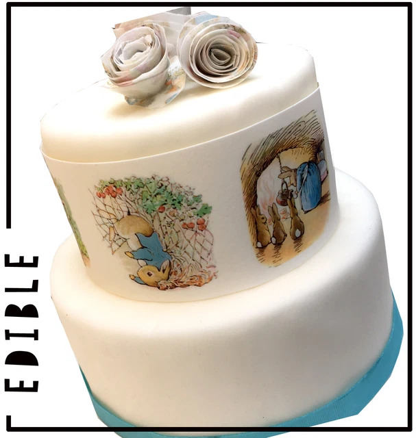 Peter Rabbit Wafer PETER RABBIT EDIBLE Cake Borders x 3 strips | Deco icing or wafer Cake ...