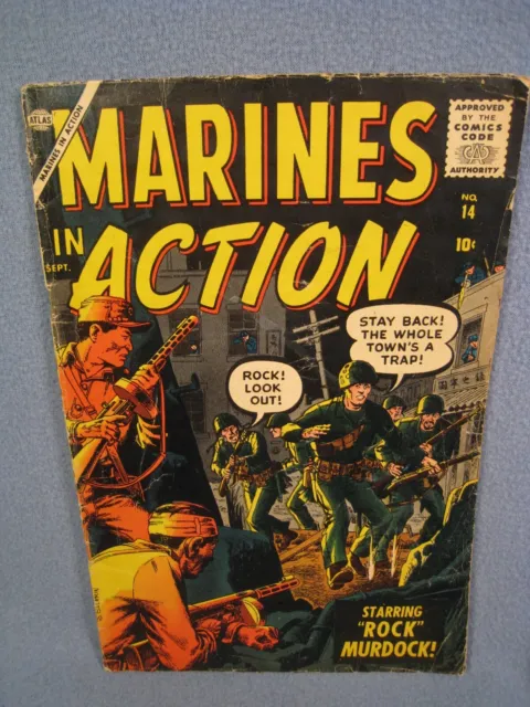 Vintage 1957 Atlas Marines in Action Comic Book # 14