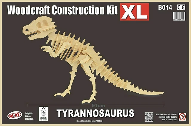 WOODCRAFT QUAY CONSTRUCTION Wooden Tyrannosaurus XL 3D Model Kit (B014 ...