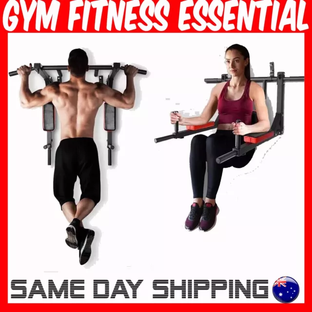 Gym Chin Up Bar Multi Wall Mounted Knee Raise Pull Dips Fitness gyms Christmas