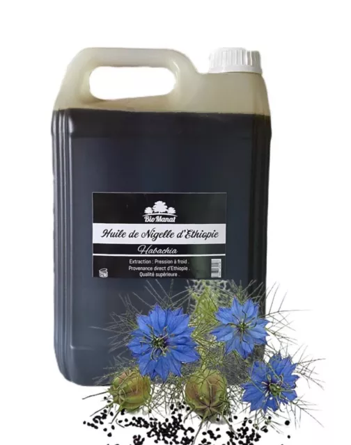 Huile de Nigelle d’Éthiopie ( Habachya ) Pure, qualité supérieure !  5 Litres