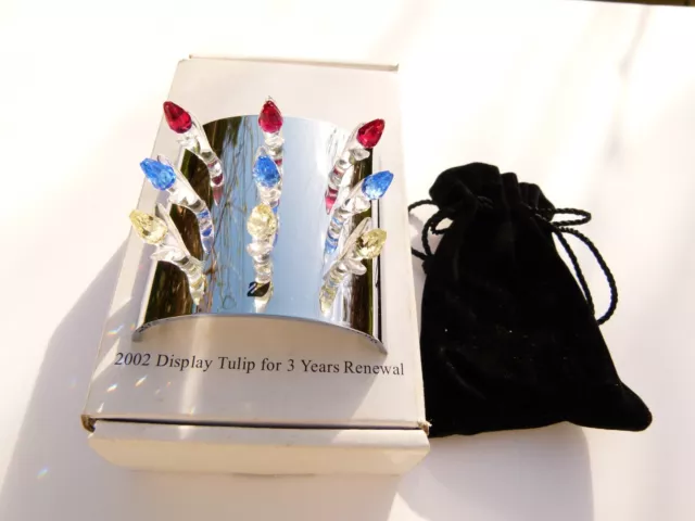 Swarovski Crystal Glass - 2002-4 Display Stand/9 Mini Tulips #600347/ 606546