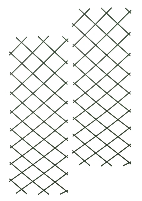 2er Set Kunststoff Rankgitter grün - 180x60cm - Pflanzen Kletter Hilfe Spalier
