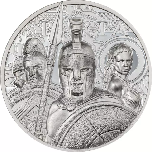 2023 Cook Islands SPARTA 1 oz .999 Silver Proof coin CIT 300 Leonidas